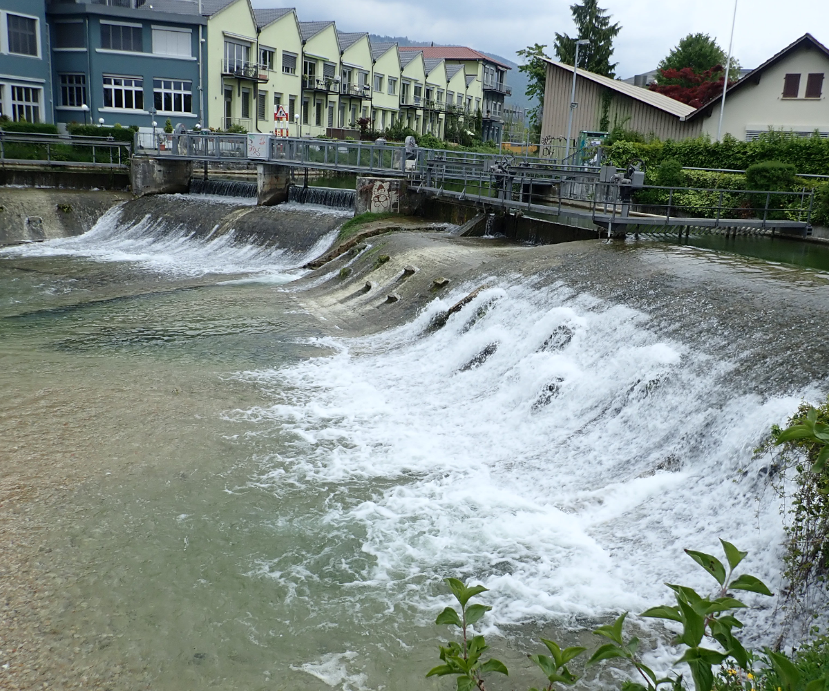 Wehr einer Wasserkraftanlage; © Eva Baier, Fischwanderung GmbH