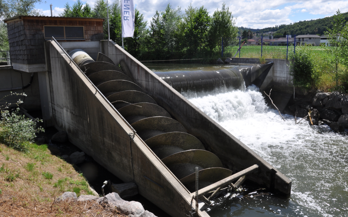 Wasserkraftschnecke; © Eva Baier, Fischwanderung GmbH